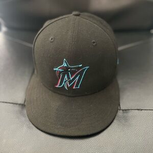 New Era Black Hat Miami Marlins